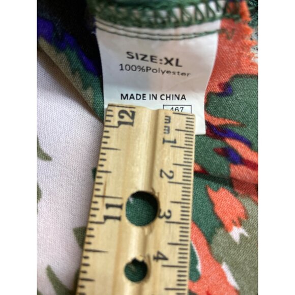 Women Cami Top XL Green Floral Lace Trim Adjustable Spaghetti Straps Cottagecore - Picture 3 of 7